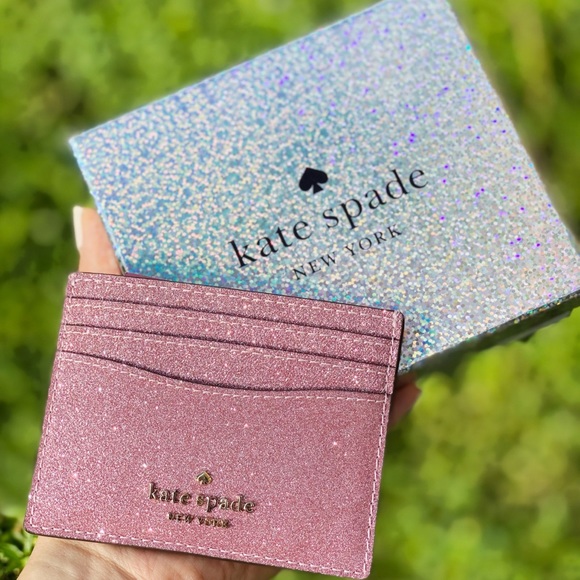 Kate spade glitter card holder GIFT BOX - Picture 3 of 12